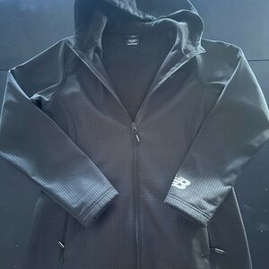 New Balance Charcoal Full-Zip, fleece lined, hooded women’s jacket size small